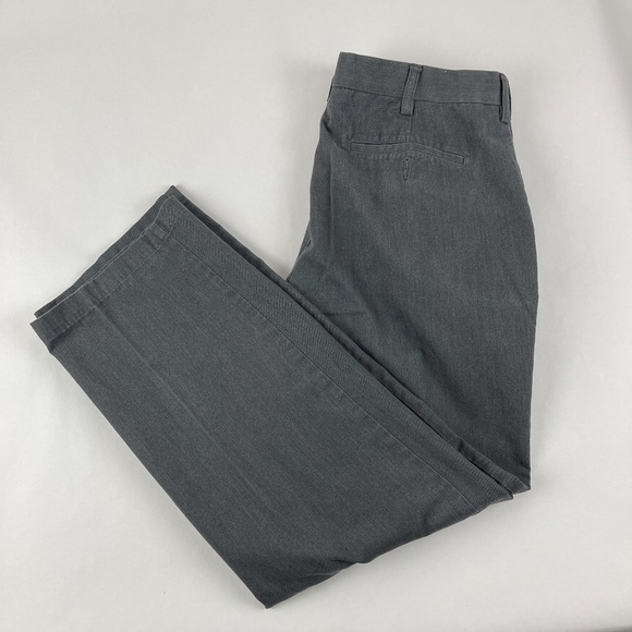 Croft & Barrow Mens Pants Gray Flat Front 34x32 - Picture 7 of 8